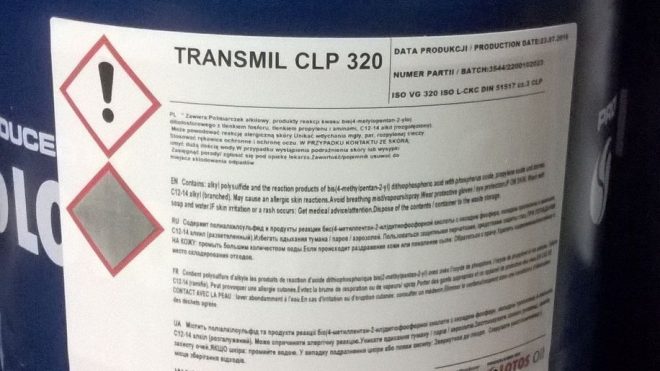 Olej przekładnowy ISO VG 320, ISO L-CKC, DIN 51517 cz. 3 CLP